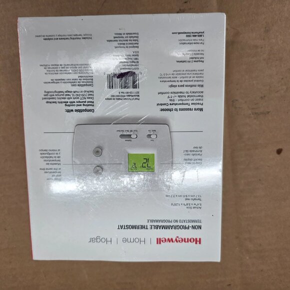 Honeywell Digital Non-programmable Thermostat for Heat PUMPS Rth 3100c - Picture 5 of 12